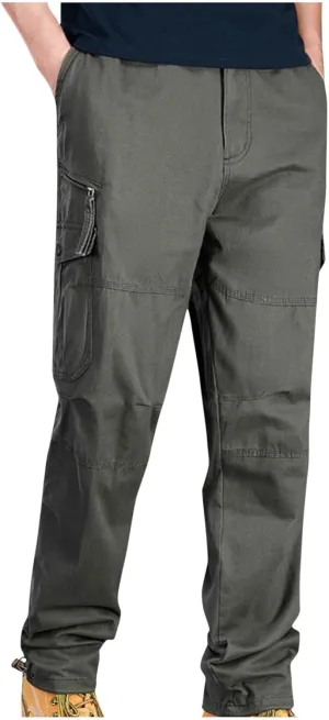 Tactical Pants Mens Lightweight Hiking Pants Water Resistant Military Pant Outdoor Work Cargo Pants Multi-Pocket