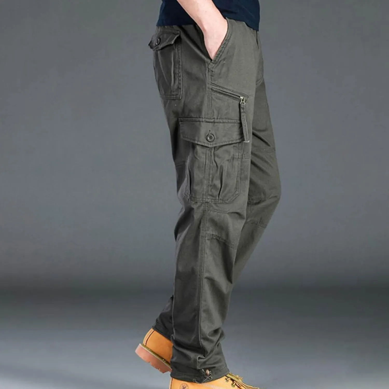 Tactical Pants Mens Lightweight Hiking Pants Water Resistant Military Pant Outdoor Work Cargo Pants Multi-Pocket