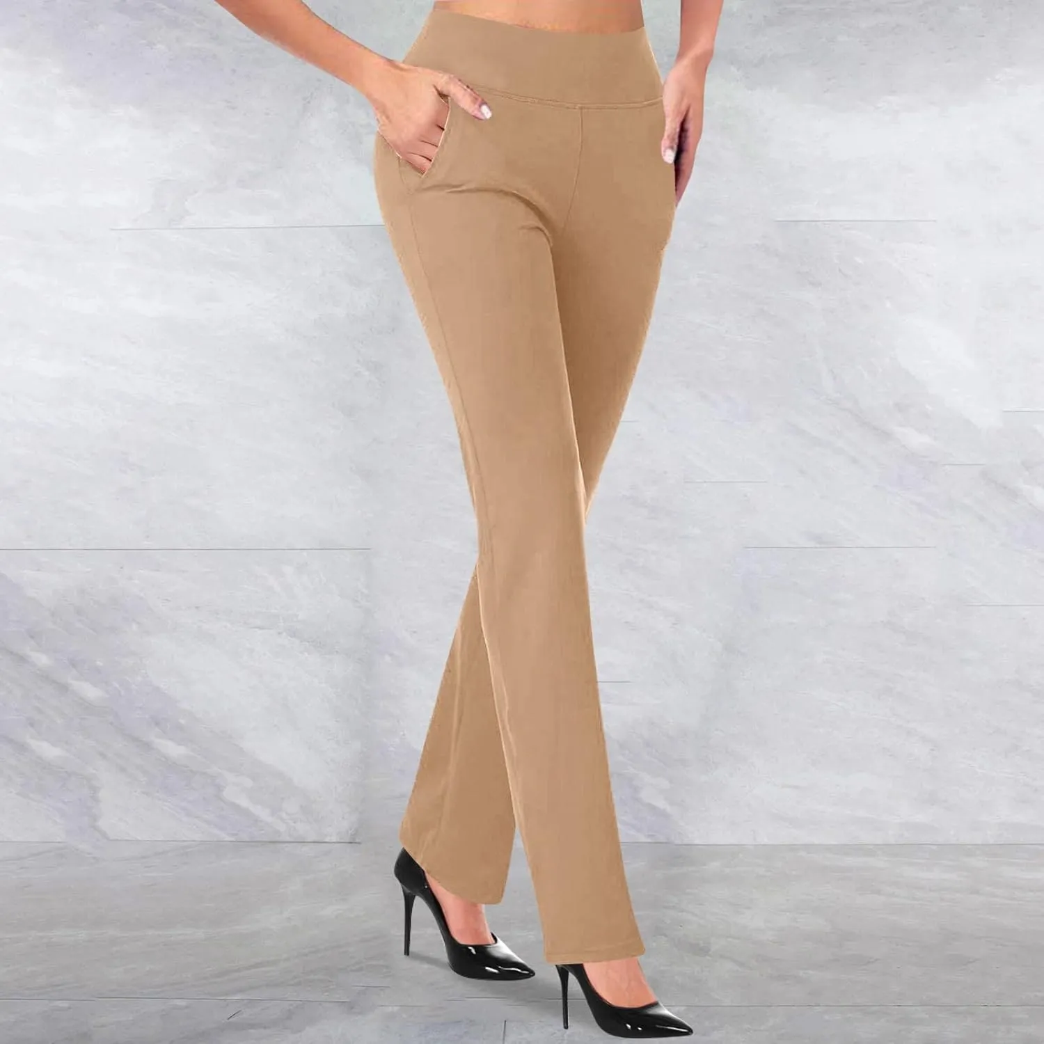 TANGNADE Formal Dress Pants for Women High Waist Slim Fit Suit Pants Trousers Dressy Casual Business Work Pant Slacks
