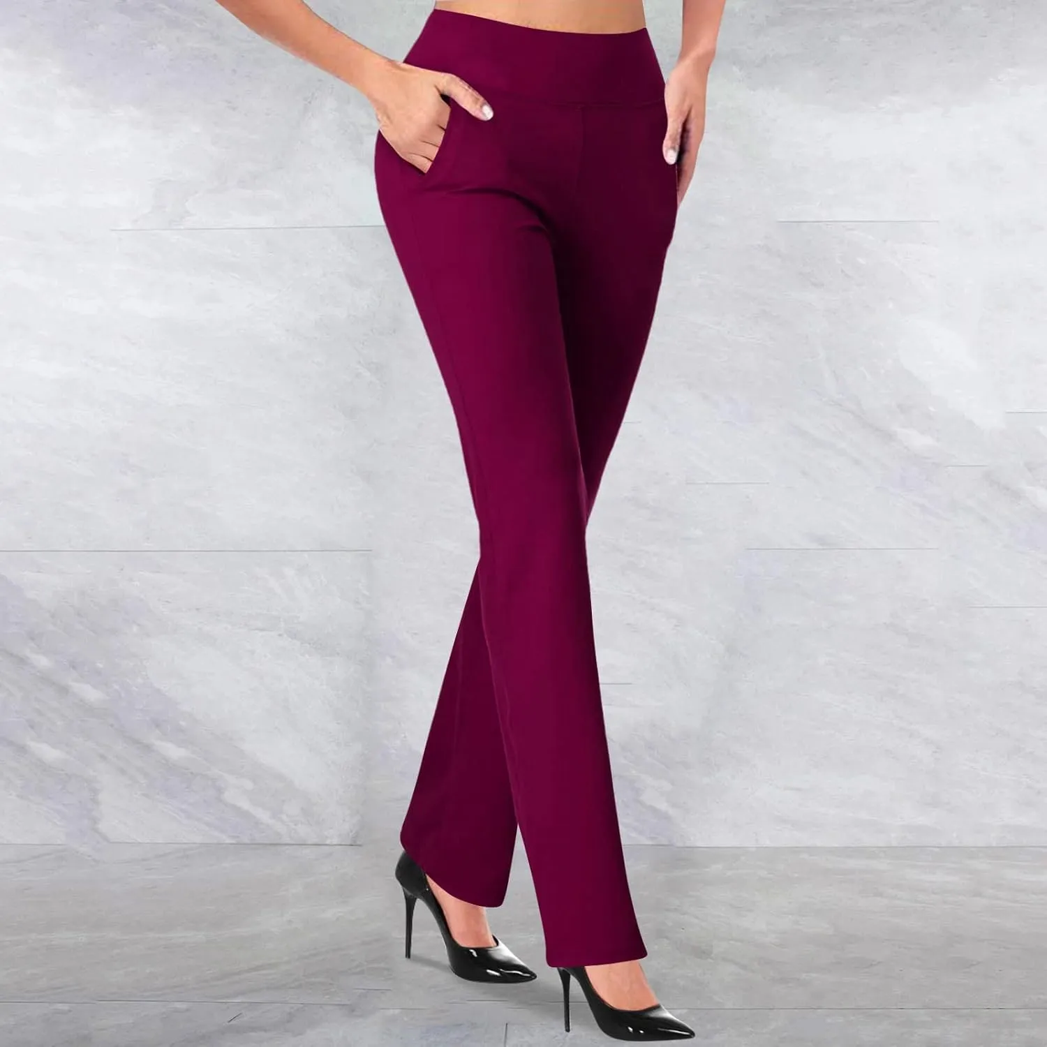 TANGNADE Formal Dress Pants for Women High Waist Slim Fit Suit Pants Trousers Dressy Casual Business Work Pant Slacks