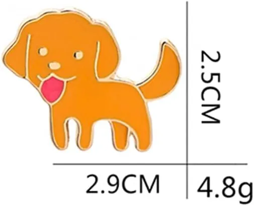 Teddy Dog Brooch Lapel Pin Metal Enamel Delicate Brooch Pin Accessory for Backpack Clothes Hat Decoration Badges for Women Men Girls Kids Gift