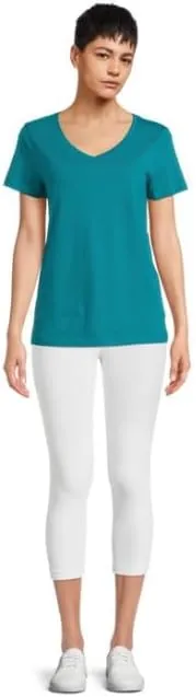Time and Tru Women's Pull on Capri Leggings