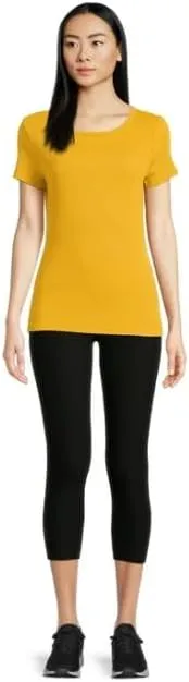 Time and Tru Women's Pull on Capri Leggings