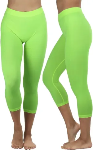 ToBeInStyle Womens Capri Length Seamless Lightweight Stretch Leggings