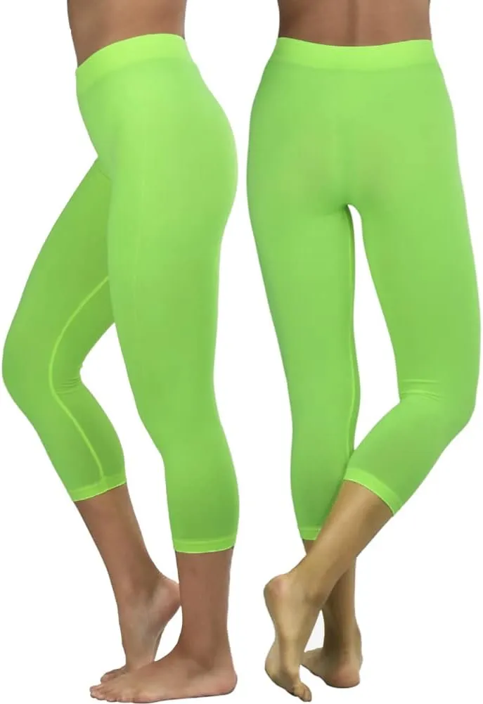 ToBeInStyle Womens Capri Length Seamless Lightweight Stretch Leggings