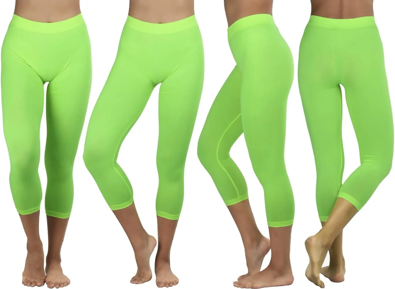 ToBeInStyle Womens Capri Length Seamless Lightweight Stretch Leggings