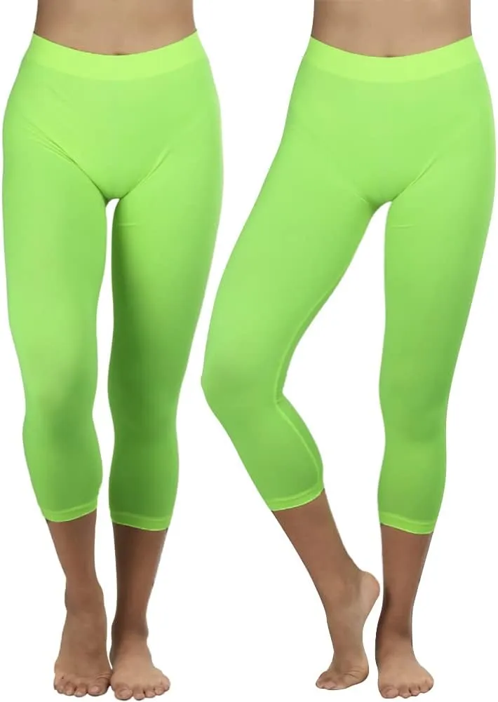 ToBeInStyle Womens Capri Length Seamless Lightweight Stretch Leggings