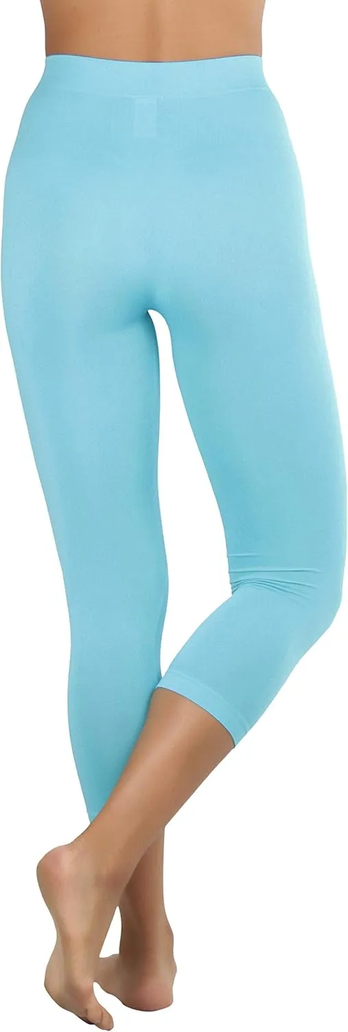 ToBeInStyle Womens Capri Length Seamless Lightweight Stretch Leggings