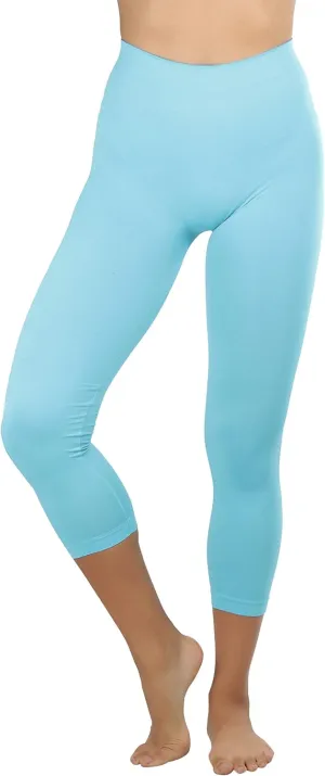 ToBeInStyle Womens Capri Length Seamless Lightweight Stretch Leggings