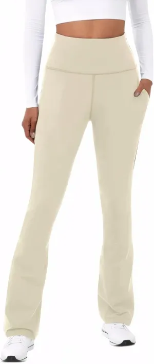 TOPYOGAS Womens Flare Yoga Pants High Waist Tummy Control Bootcut Flare Leggings Workout Wide Leg Pants with Pockets