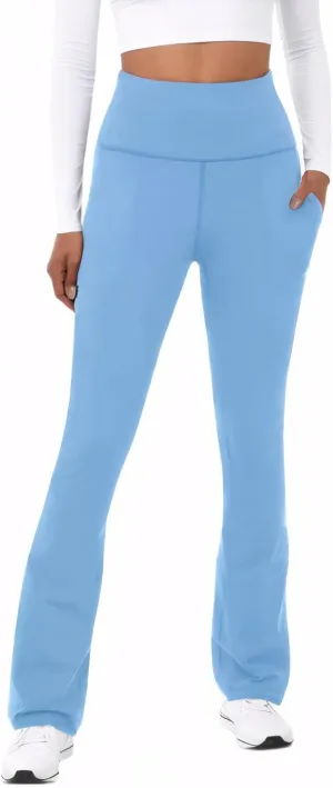 TOPYOGAS Womens Flare Yoga Pants High Waist Tummy Control Bootcut Flare Leggings Workout Wide Leg Pants with Pockets