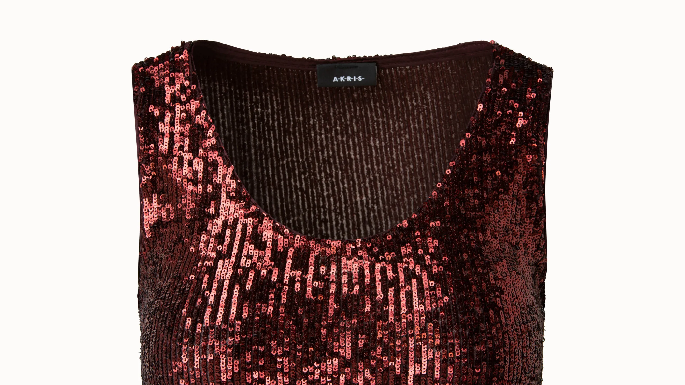 Trägertop aus Jersey mit `all over` Pailletten