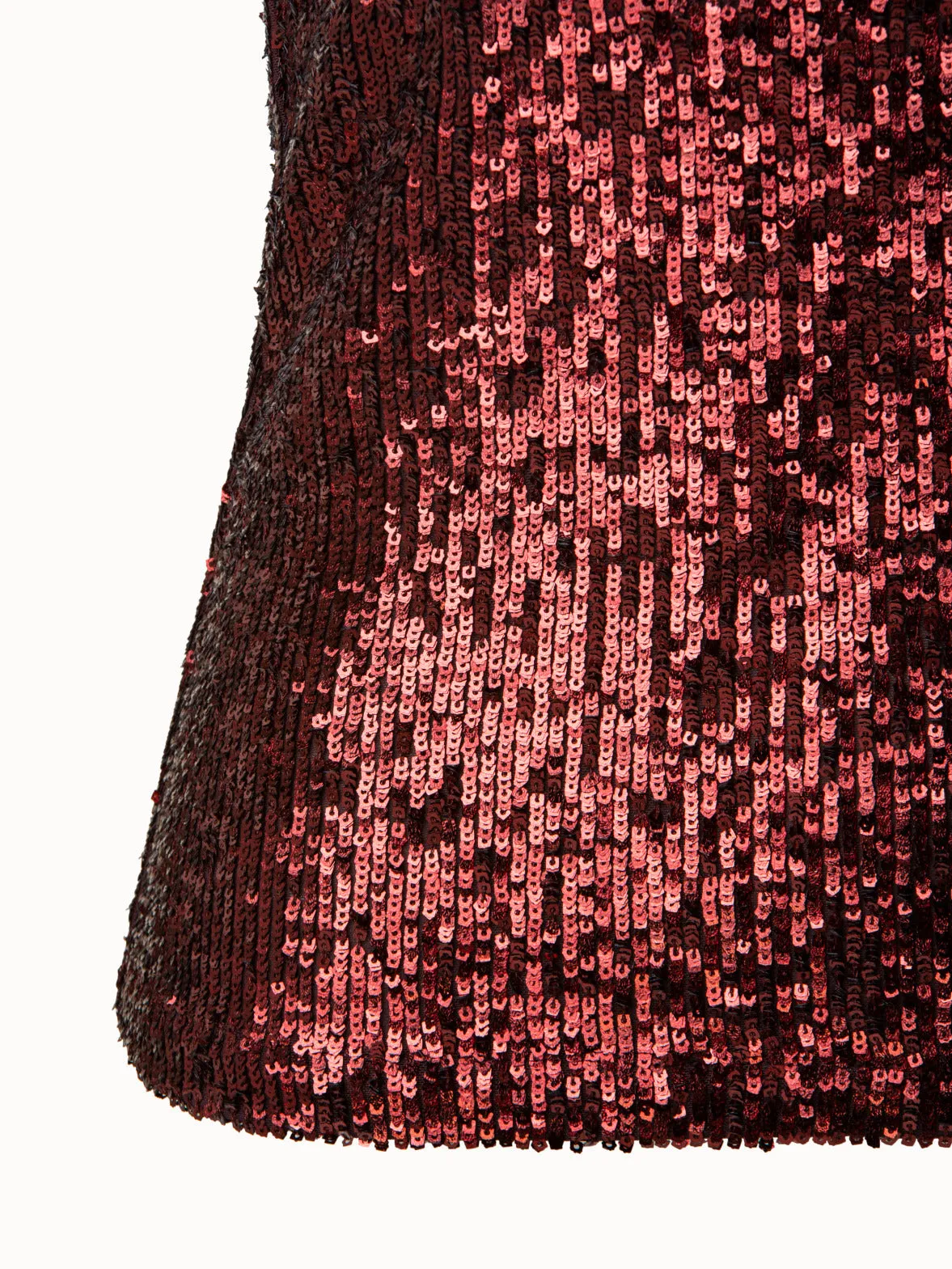 Trägertop aus Jersey mit `all over` Pailletten
