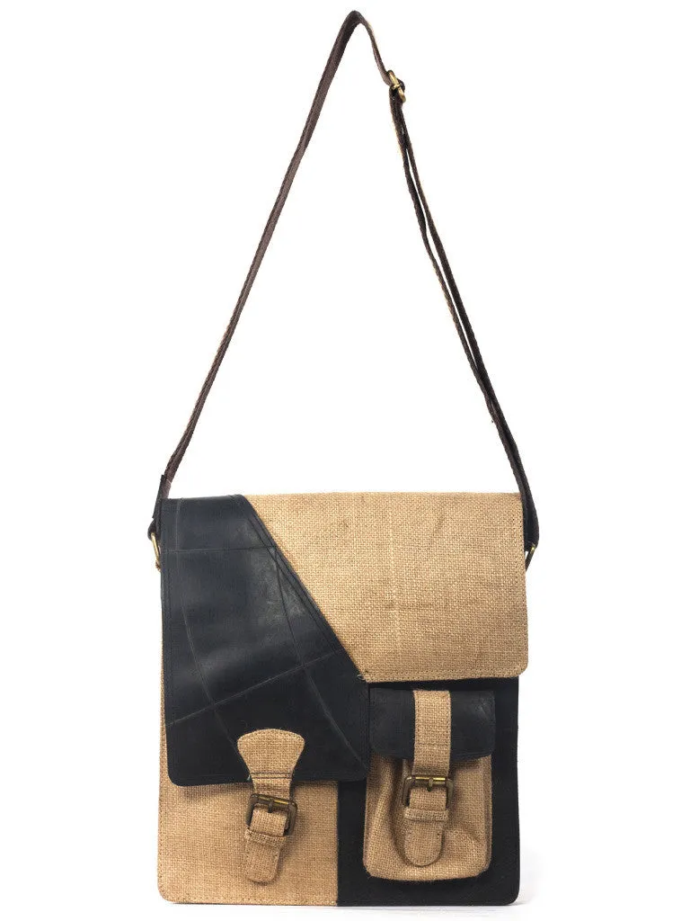 Upcycled Jute Sling Bag