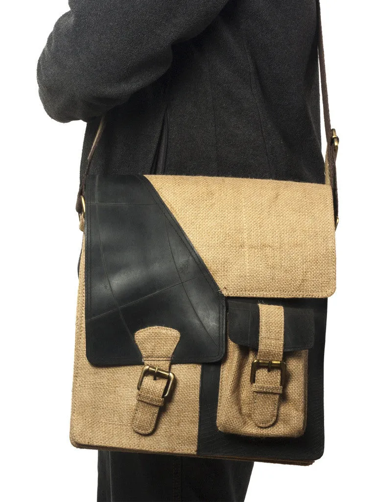 Upcycled Jute Sling Bag