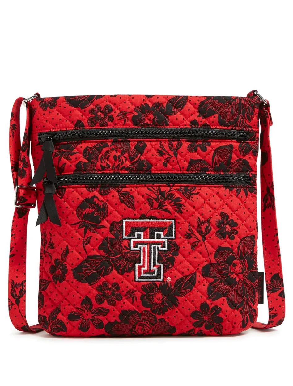 Vera Bradley Texas Tech Team Color "Rain Garden" Triple Zip Hipster Bag