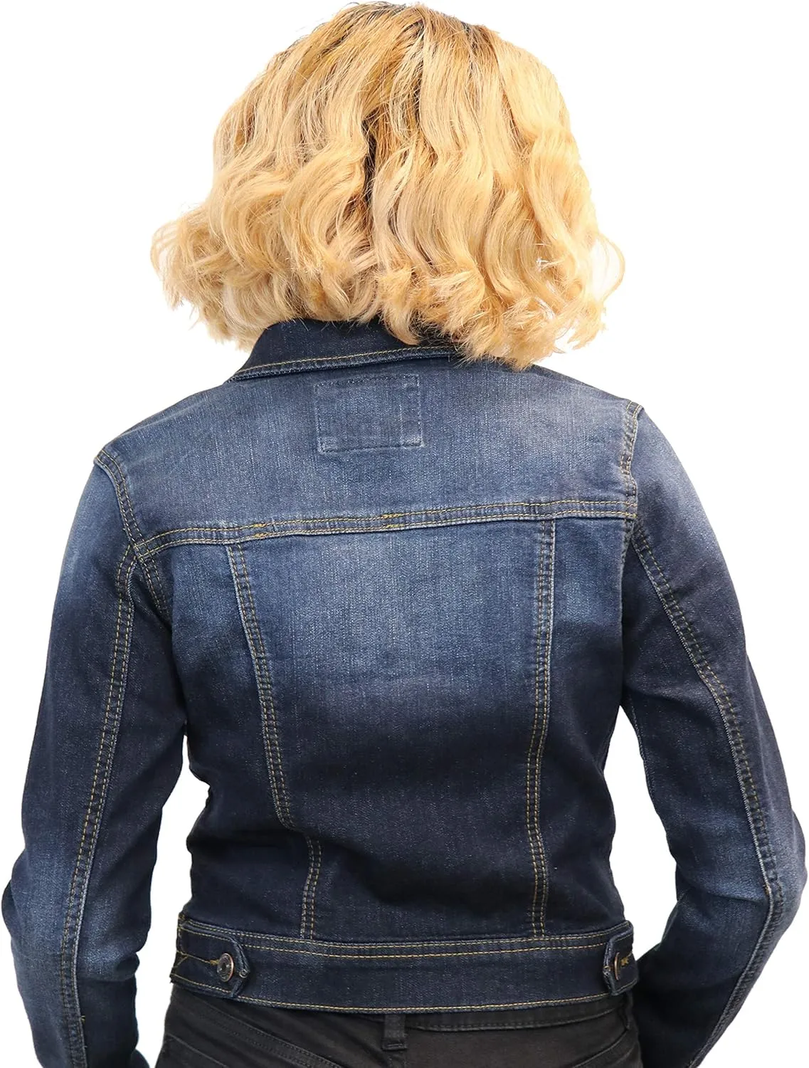 Wax Women's Basic Button Down Denim Jean Jacket