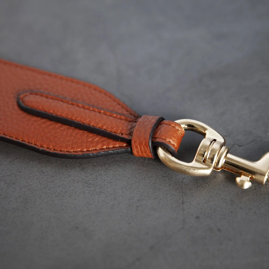 Webbing Bag Strap in Black/Brown