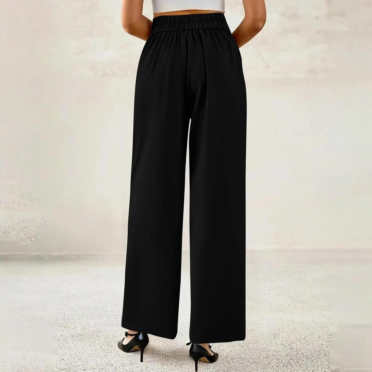 Wide Leg Dress Pants Women Tummy Control High Waist Business Casual Pants Premium Slim Fit Slacks Office Trousers Pants