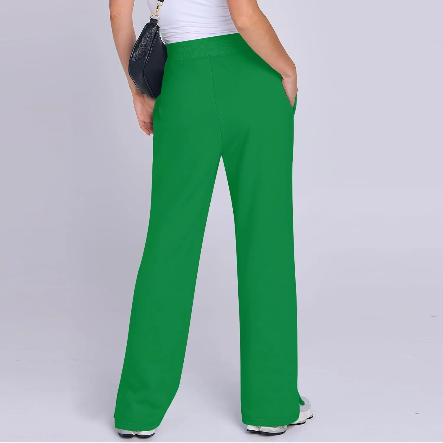 Wide Leg Pants Woman Drawstring High Waist Yoga Pants with Pocket Lightweight Casual Flare Sweatpants Baggy Lounge Pants