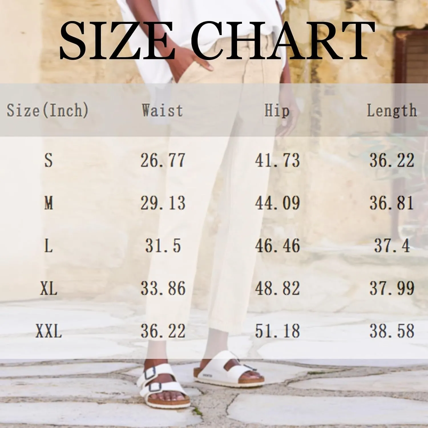 Women Linen Joggers Casual Cropped Linen Pants High Waisted Tapered Leg Jogger with Pockets Ankle Length Chino Pants