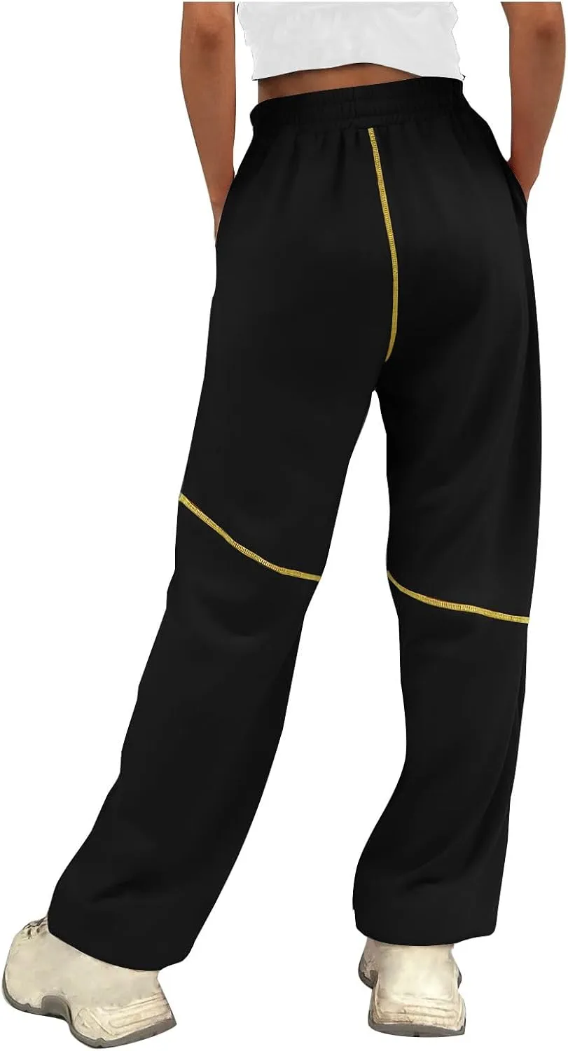 Women's 2024 Straight Leg Jeans High Waisted Capri Pants Slim Casual Denim Sports Pant Casual Dressy Pants Trousers