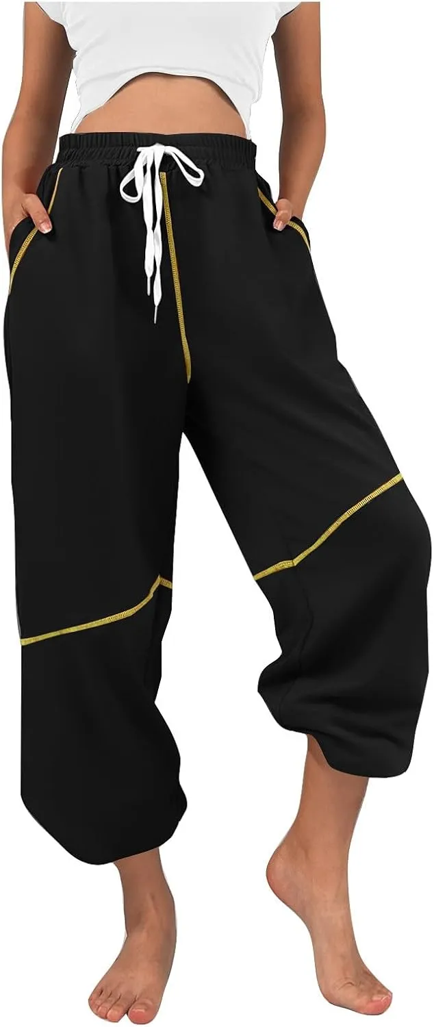 Women's 2024 Straight Leg Jeans High Waisted Capri Pants Slim Casual Denim Sports Pant Casual Dressy Pants Trousers