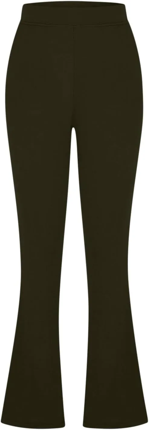 Womens Bootcut Dress Pants Stretchy Yoga Work Trousers High Waist Casual Flare Slacks Office Business Lounge Clothes