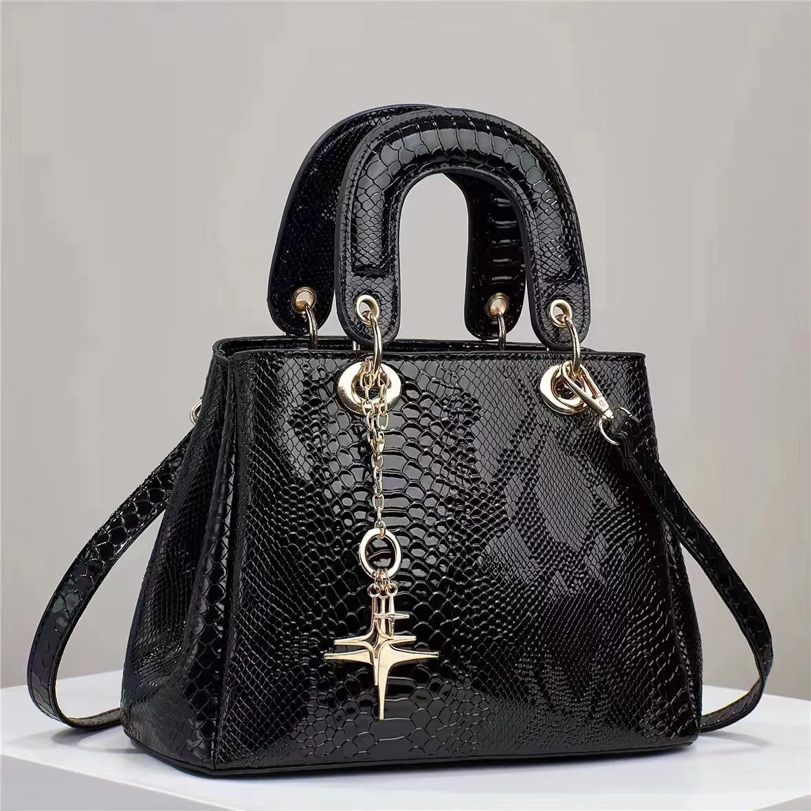 Women's Fashion Crocodile Pattern Shoulder Bag