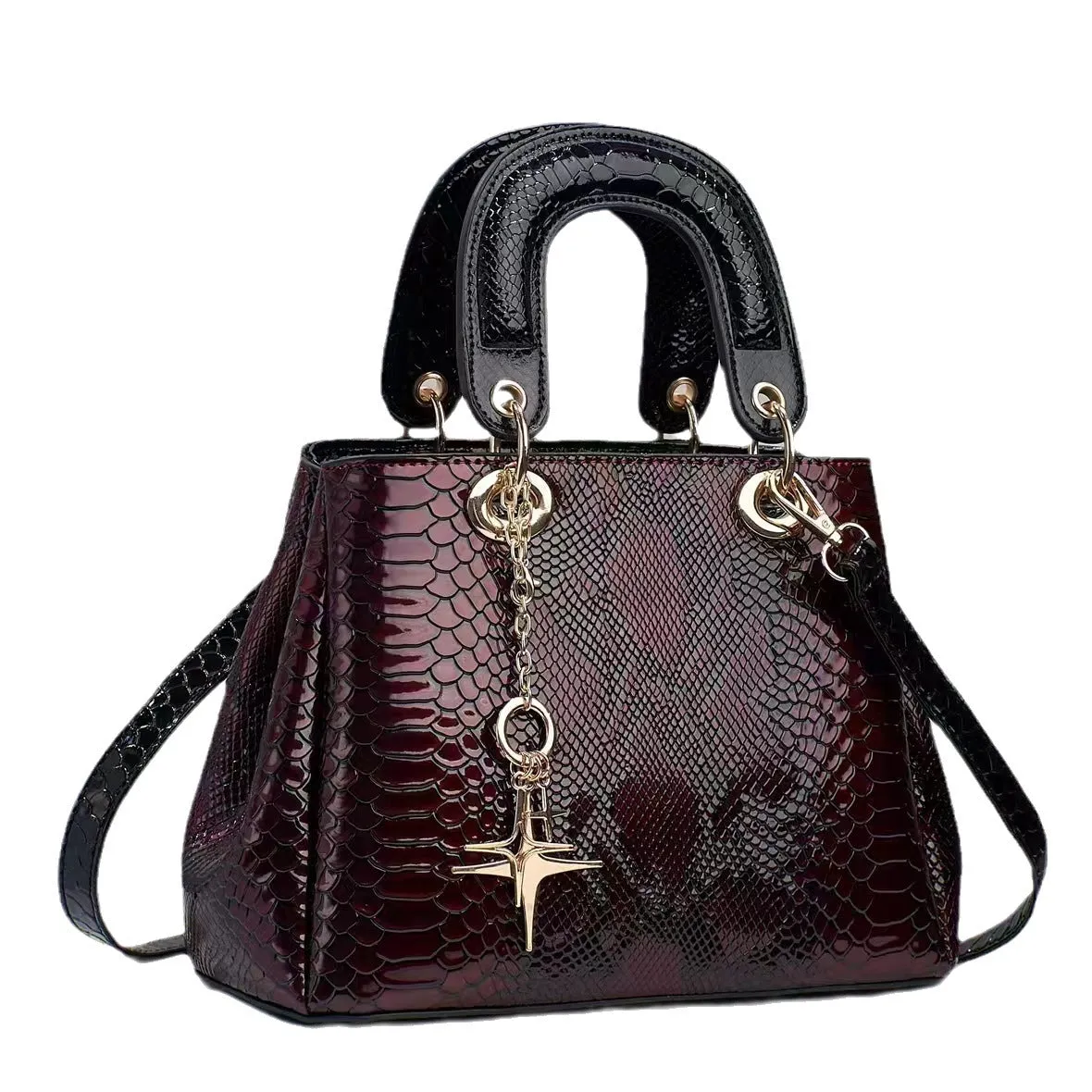 Women's Fashion Crocodile Pattern Shoulder Bag