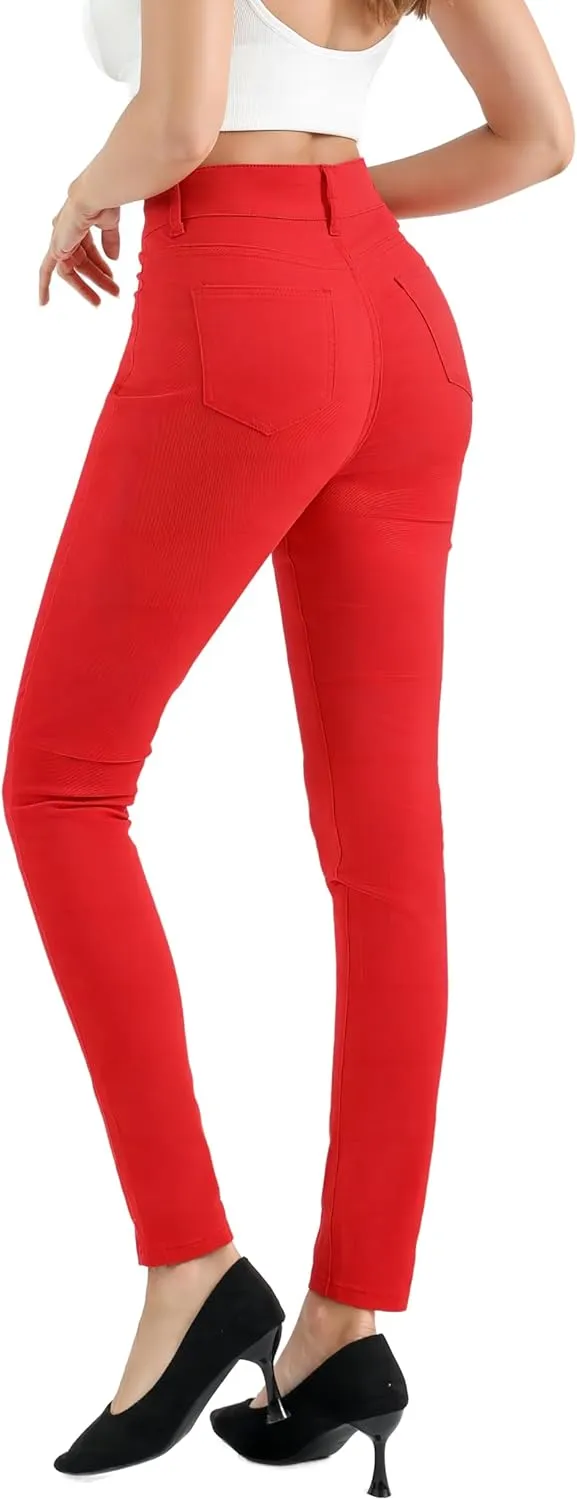 Womens High Waisted Skinny Stretchy Denim Pants Curvy Jeggings Butt Lifting Jeans