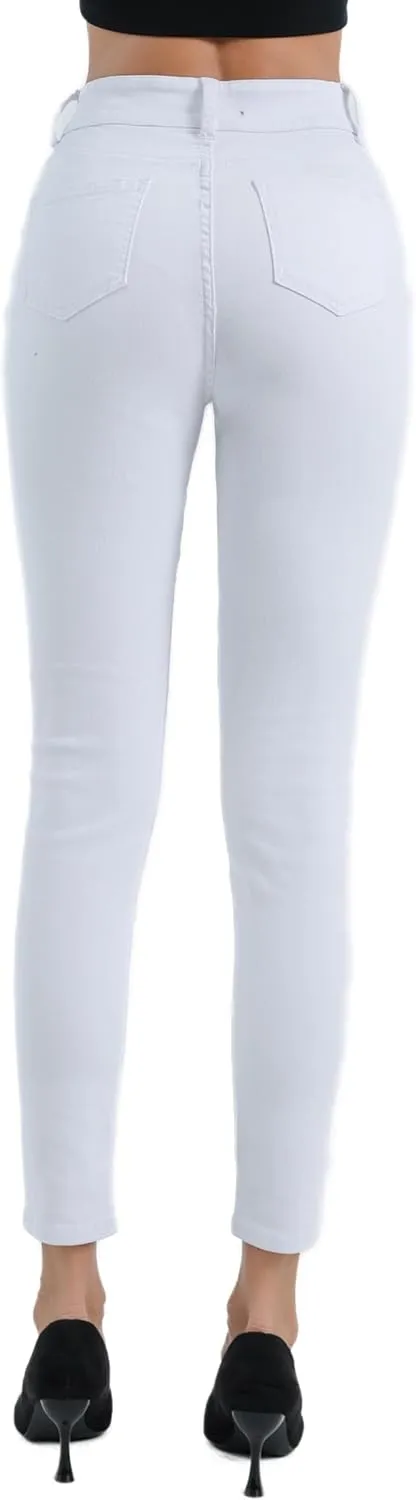 Womens High Waisted Skinny Stretchy Denim Pants Curvy Jeggings Butt Lifting Jeans