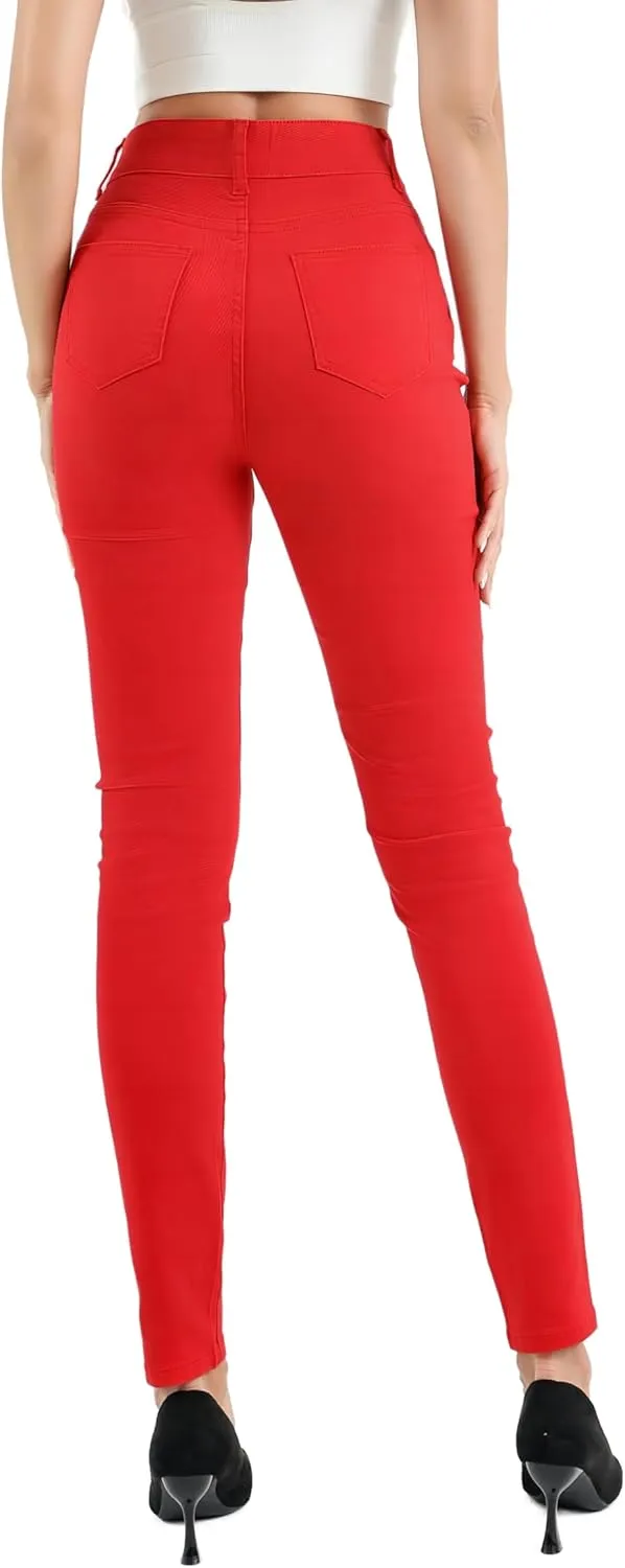 Womens High Waisted Skinny Stretchy Denim Pants Curvy Jeggings Butt Lifting Jeans