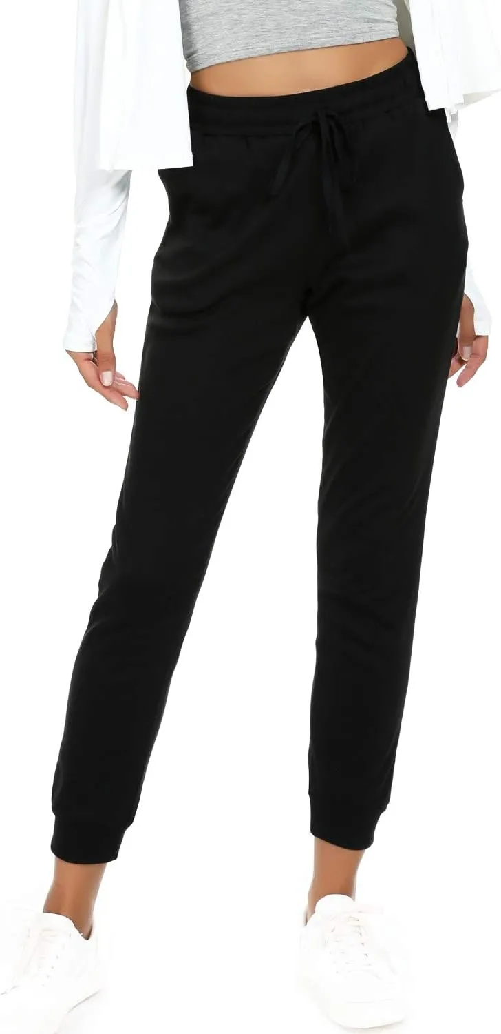 Women's Joggers Pants Active Sweatpants Cotton Tapered Workout Yoga Lounge Track Pants with Pockets
