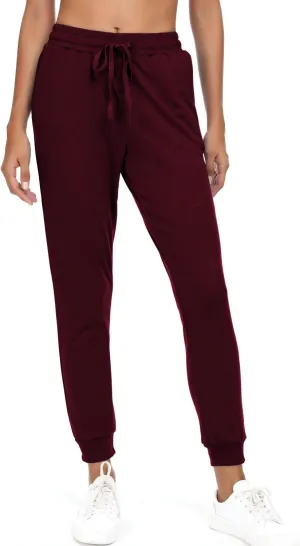 Women's Joggers Pants Active Sweatpants Cotton Tapered Workout Yoga Lounge Track Pants with Pockets