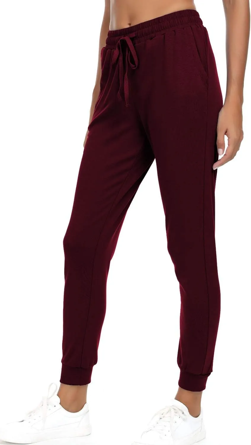 Women's Joggers Pants Active Sweatpants Cotton Tapered Workout Yoga Lounge Track Pants with Pockets