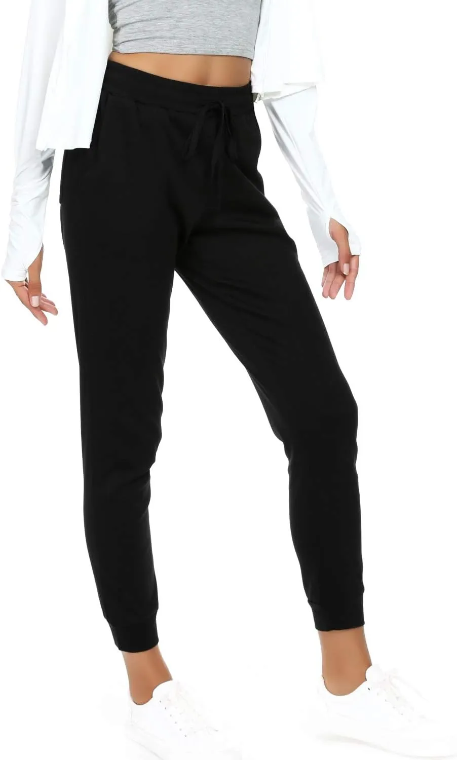 Women's Joggers Pants Active Sweatpants Cotton Tapered Workout Yoga Lounge Track Pants with Pockets