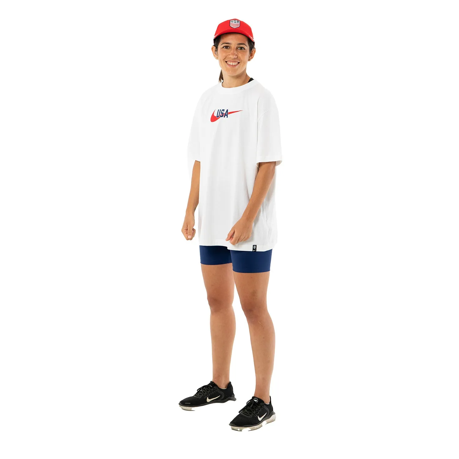 Women's Nike USA Swoosh White Tee