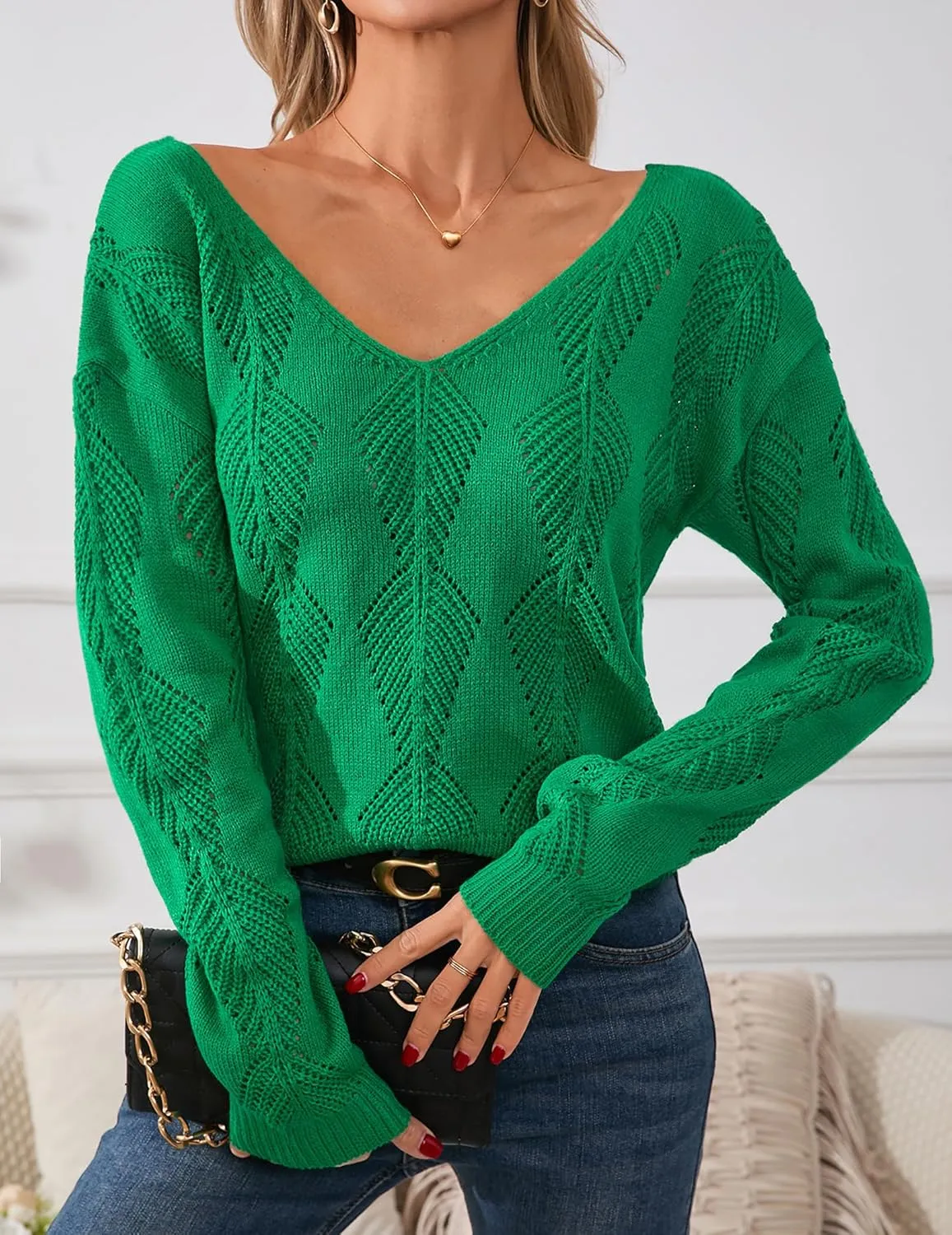 Womens Sexy Off The Shoulder Sweater Spring 2025 Trendy Lightweight Cute Crochet Knit Hollow Out Button Cardigan