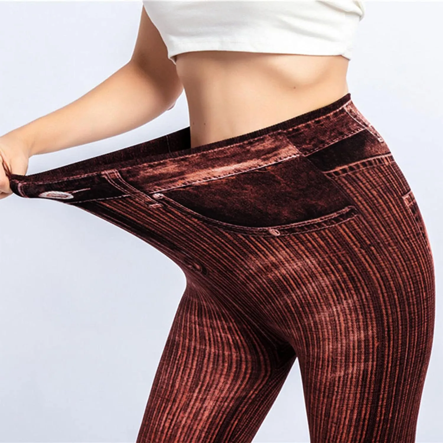 Womens Straight Leg Jeans Flowers Floral Print High Waist Faded Skinny Denim Pants Casual Slim Stretch Pencil Jegging