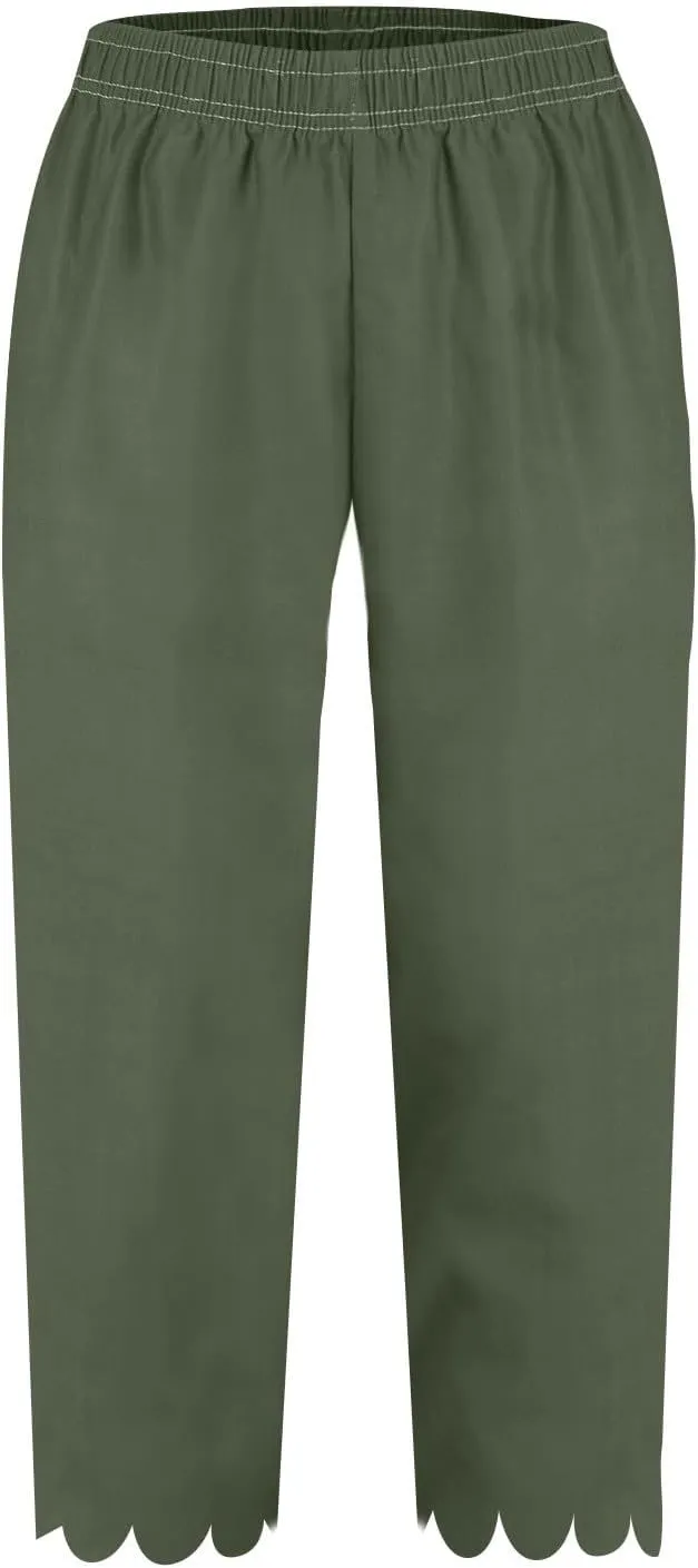 Womens Wide Leg Pants Drawstring Elastic High Waisted Palazzo with Pockets Beachwear Lightweight Elastic Waist Pants