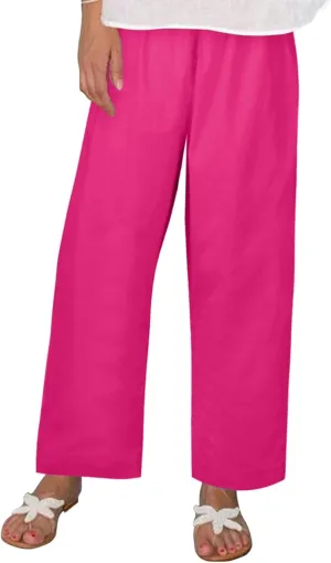 Women's Wide Leg Sweatpants Winter Rayon Sports Pants with Pockets Straight Leg Elastic Waist