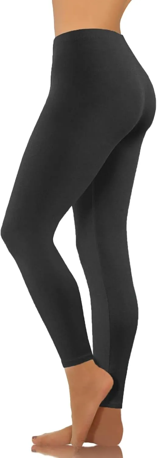 Women's Yoga Pants Lightweight Stretchy High Waist Leggings Solid Color Slim Fit Cropped Trousers Workout Casual