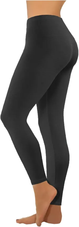 Women's Yoga Pants Lightweight Stretchy High Waist Leggings Solid Color Slim Fit Cropped Trousers Workout Casual