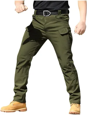 Work Pants for Men Construction Stretch Tactical Pants Multi Pockets Hiking Cargo Pant Water Resistant Trousers
