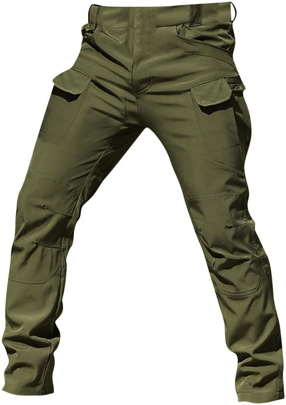 Work Pants for Men Construction Stretch Tactical Pants Multi Pockets Hiking Cargo Pant Water Resistant Trousers