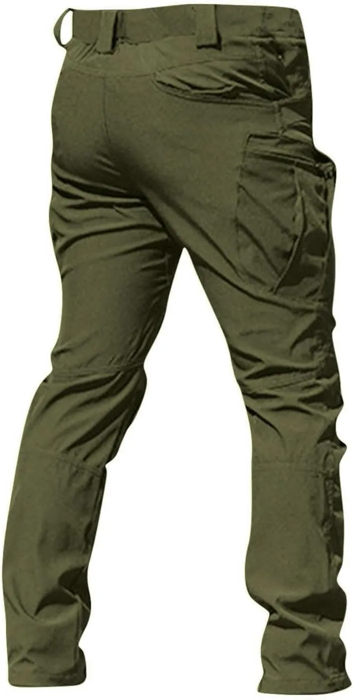 Work Pants for Men Construction Stretch Tactical Pants Multi Pockets Hiking Cargo Pant Water Resistant Trousers