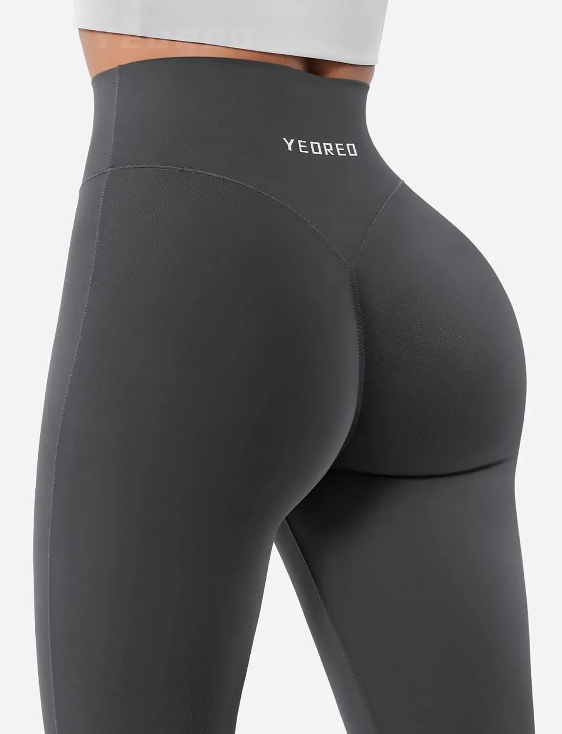YEOREO Mini Flared Leggings for Women 30" Bessli High Waist No Front Seam Flare Yoga Pants Hidden Scrunch Workout Leggings