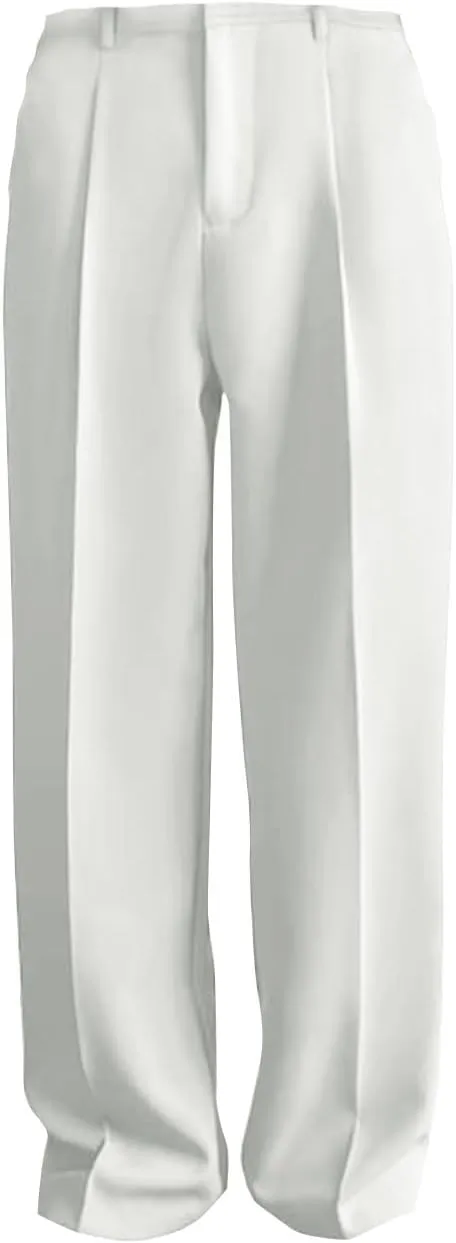 Ymosrh Men's Pants Business Casual Pants Loose Solid Color Pleated Dress Pants Trousers Mens, 32-38