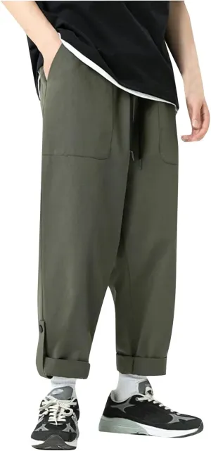 Ymosrh Men's Pants Loose Straight Leg Pants Casual for Men, M-5XL